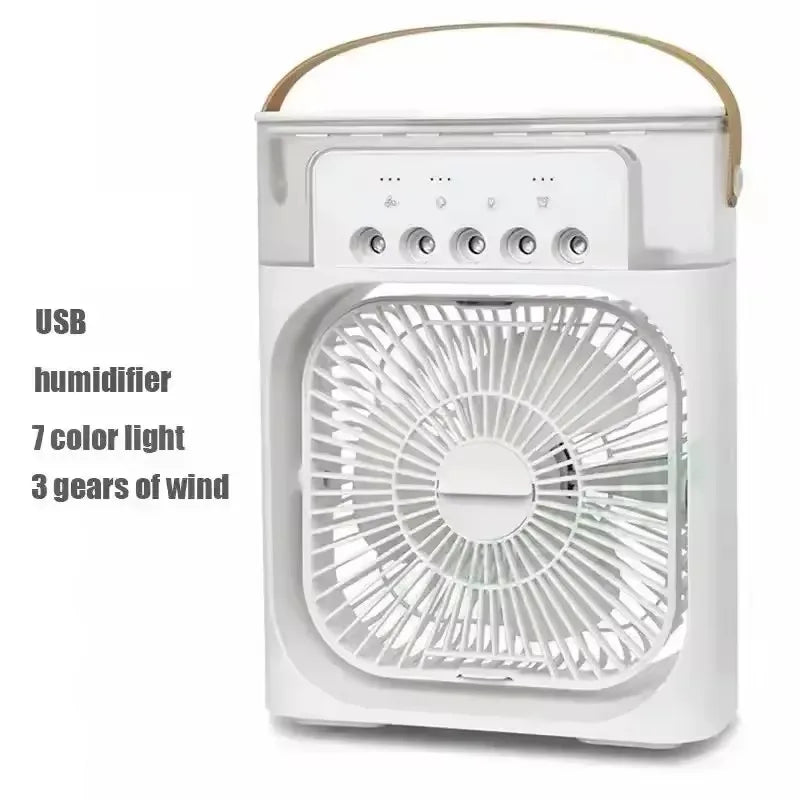 Cool Mist Fan, Air Cooler Fan, Fan With Led Light, USB Desktop Fan, Table Fan With Humidifier, CoolBreeze Hub