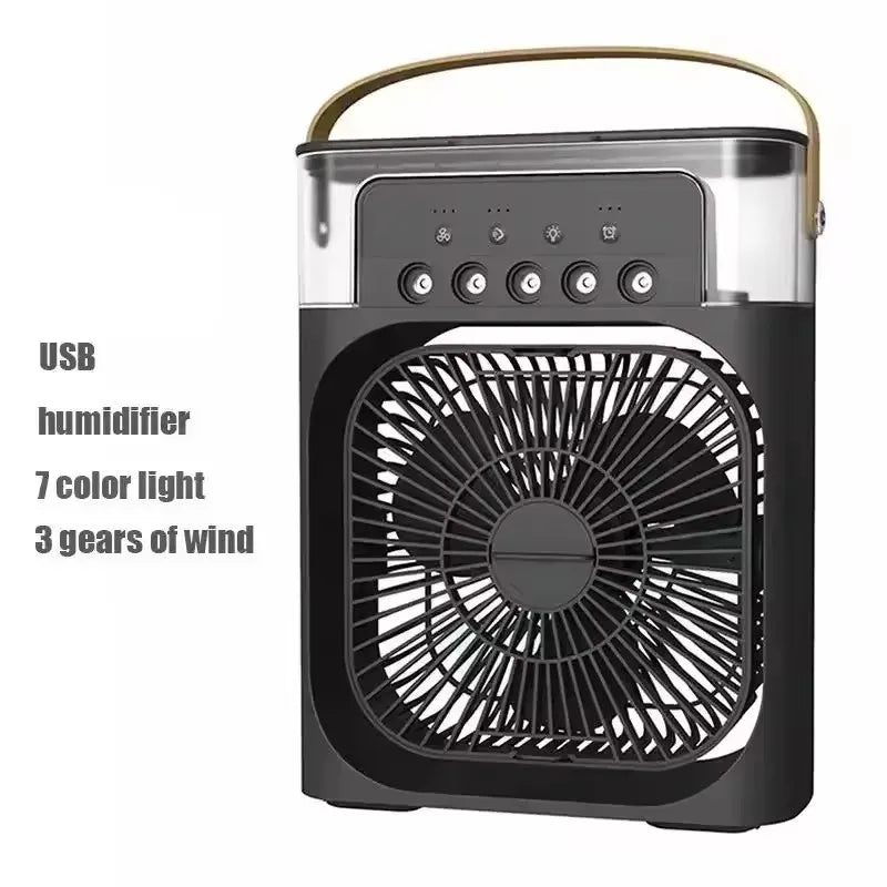 Cool Mist Fan, Air Cooler Fan, Fan With Led Light, USB Desktop Fan, Table Fan With Humidifier, CoolBreeze Hub