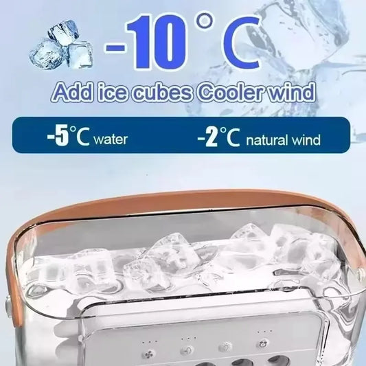 Cool Mist Fan, Air Cooler Fan, Fan With Led Light, USB Desktop Fan, Table Fan With Humidifier, CoolBreeze Hub